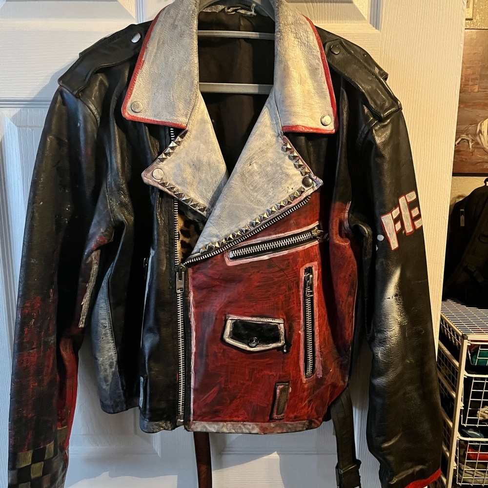 Punk Rock leather jacket fear Operation Ivy